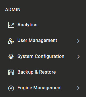 FME Flow Web Interface Admin Menu